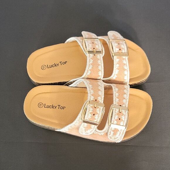 BRAND NEW LUCKY TOP PLATFORM TODDLER OPEN-TOE  CORK COMFORTABLE SANDAL - Picture 4 of 16